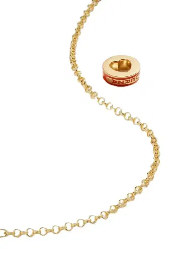 Foundrae Strength Heart Beat 18-karat Gold Enamel Necklace | Thumbnail 1 Foundrae Strength Heart Beat 18-karat Gold Enamel Necklace | Thumbnail 1
