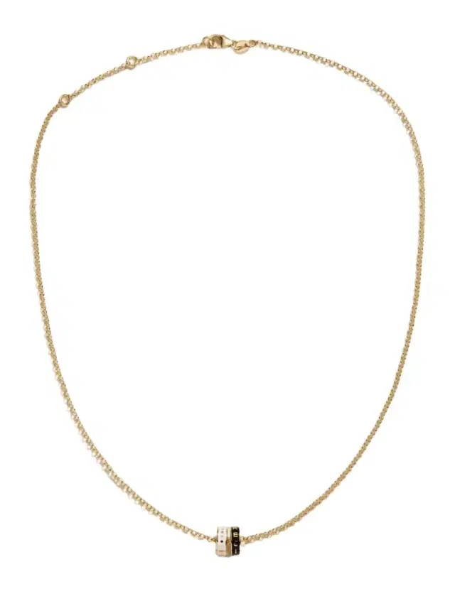Resilience + Wholeness Heart Beat 18-karat Gold And Enamel Necklace
