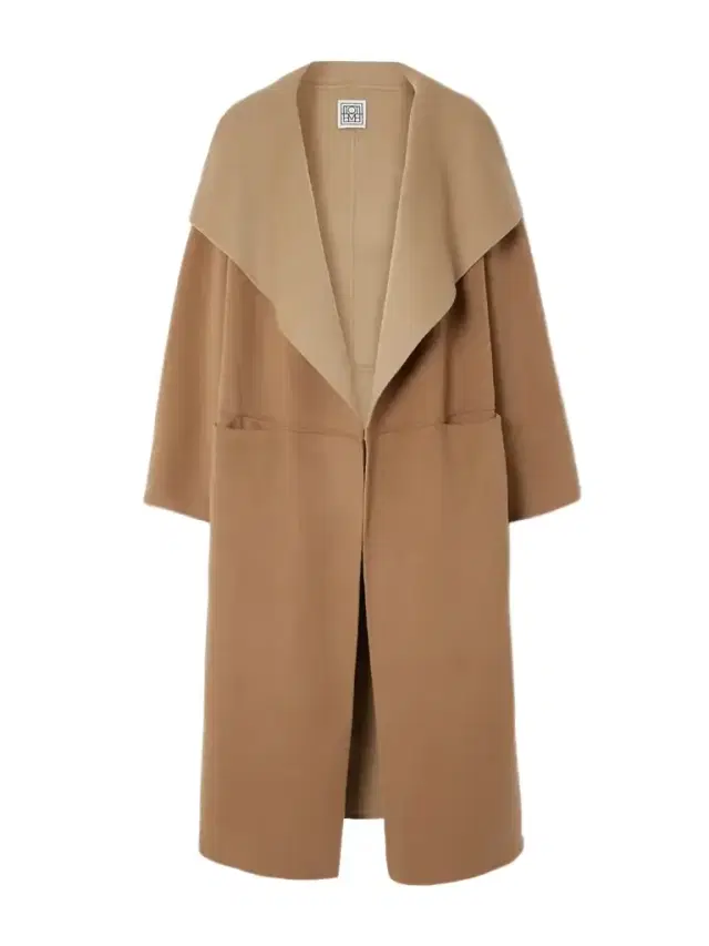 Oversized Two-tone Wool And Cashmere-blend Coat - x large