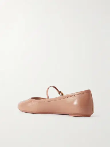 Gianvito Rossi Carla Leather Mary Jane Ballet Flats | Thumbnail 3