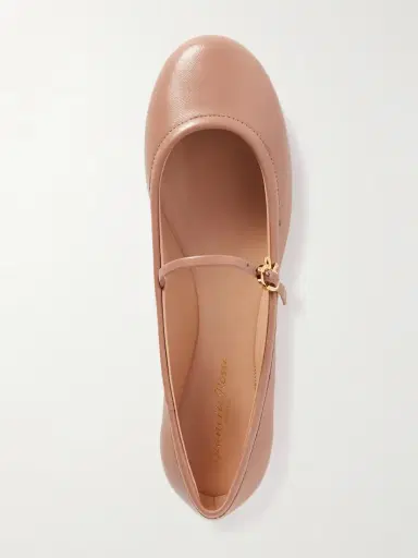 Gianvito Rossi Carla Leather Mary Jane Ballet Flats | Thumbnail 5