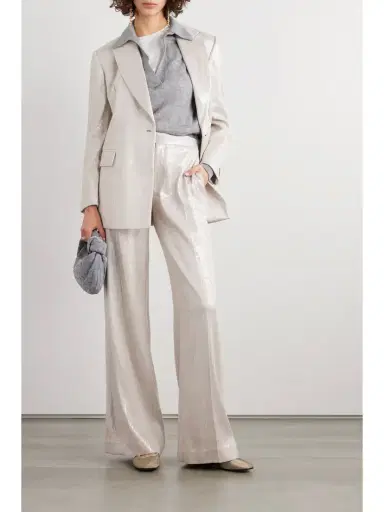 Brunello Cucinelli Sequined Crepe Wide-leg Pants | Thumbnail 2