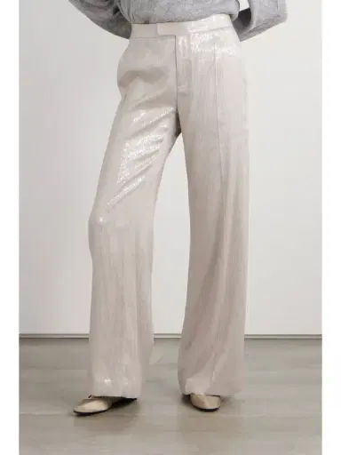 Brunello Cucinelli Sequined Crepe Wide-leg Pants | Thumbnail 3