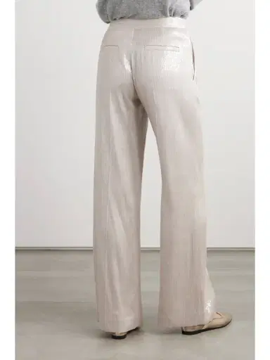 Brunello Cucinelli Sequined Crepe Wide-leg Pants | Thumbnail 4