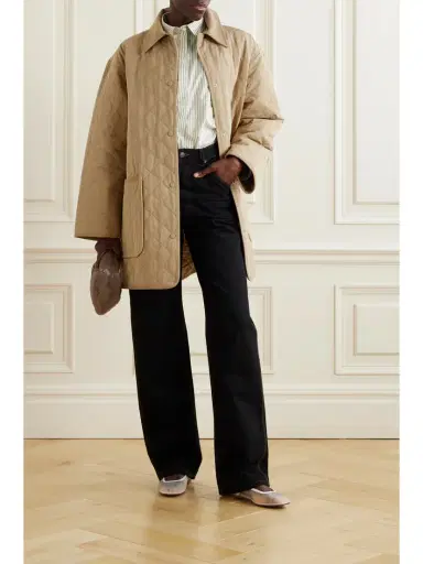 TOTEME Oversized Corduroy-trimmed Quilted Organic Cotton-blend Jacket | Thumbnail 2