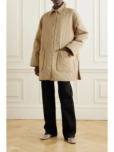 TOTEME Oversized Corduroy-trimmed Quilted Organic Cotton-blend Jacket | Thumbnail 3