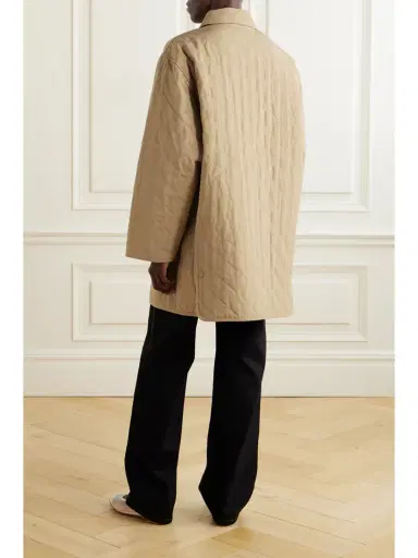 TOTEME Oversized Corduroy-trimmed Quilted Organic Cotton-blend Jacket | Thumbnail 4