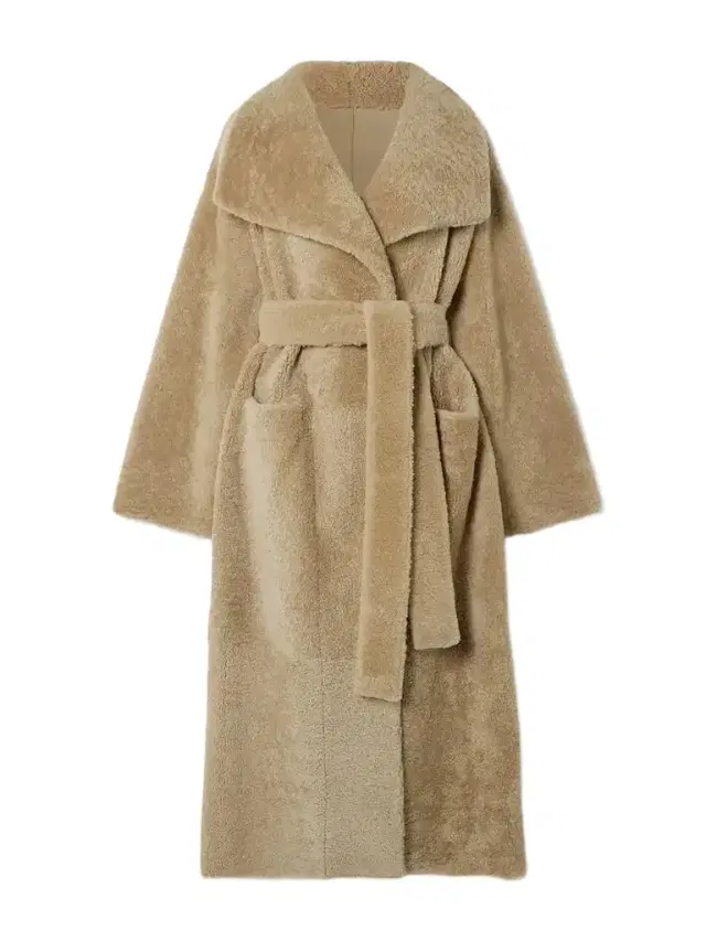 Belted Shearling Coat