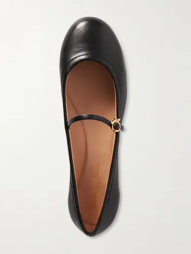 Gianvito Rossi Carla Leather Mary Jane Ballet Flats | Thumbnail 5 Gianvito Rossi Carla Leather Mary Jane Ballet Flats | Thumbnail 5