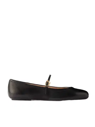 Gianvito Rossi Carla Leather Mary Jane Ballet Flats | Thumbnail 1 Gianvito Rossi Carla Leather Mary Jane Ballet Flats | Thumbnail 1