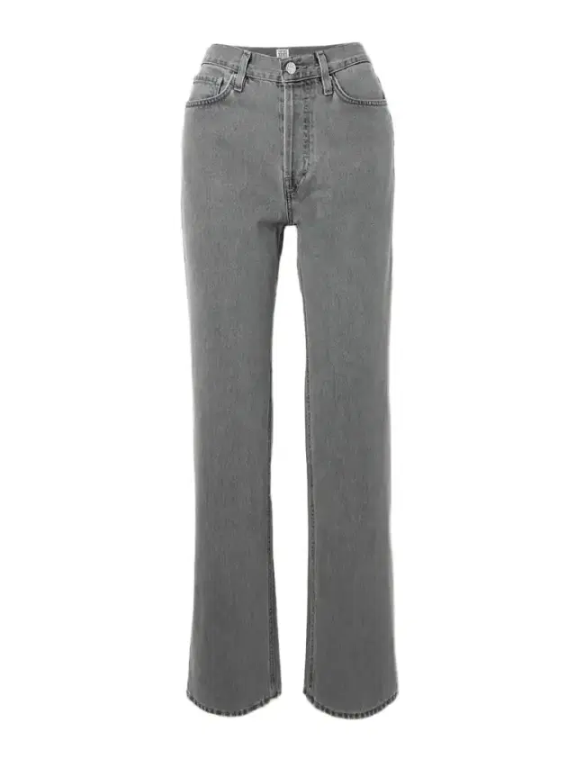 High-rise Straight-leg Organic Jeans