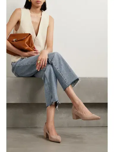 Gianvito Rossi Piper 45 Suede Pumps | Thumbnail 2 Gianvito Rossi Piper 45 Suede Pumps | Thumbnail 2