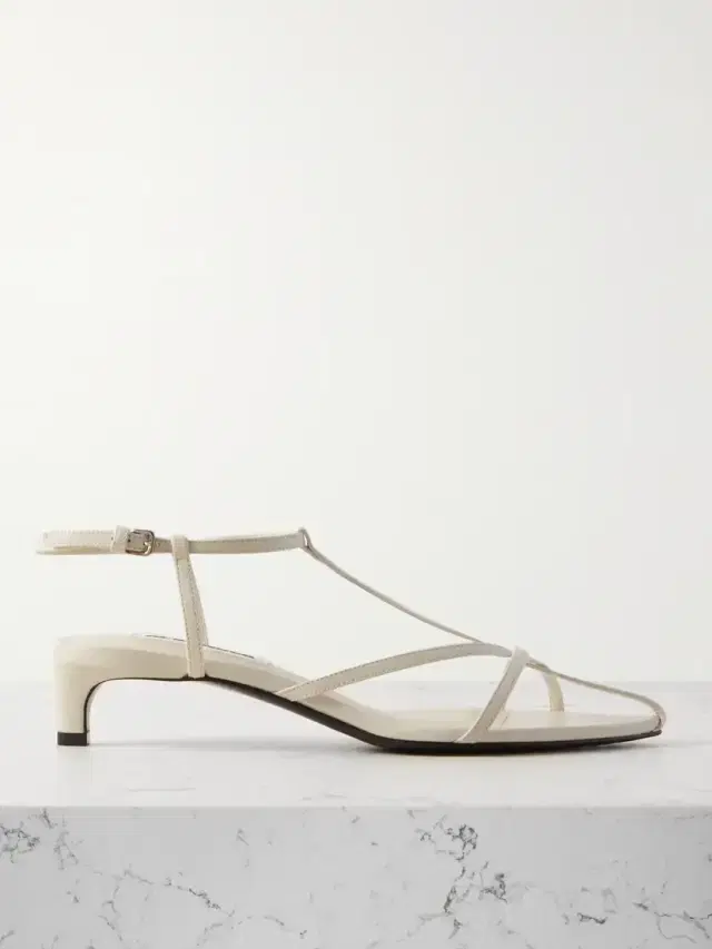 Jil Sander Leather Slingback Sandals