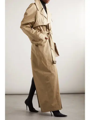 Balenciaga Oversized Asymmetric Cotton-twill Trench Coat | Thumbnail 2 Balenciaga Oversized Asymmetric Cotton-twill Trench Coat | Thumbnail 2