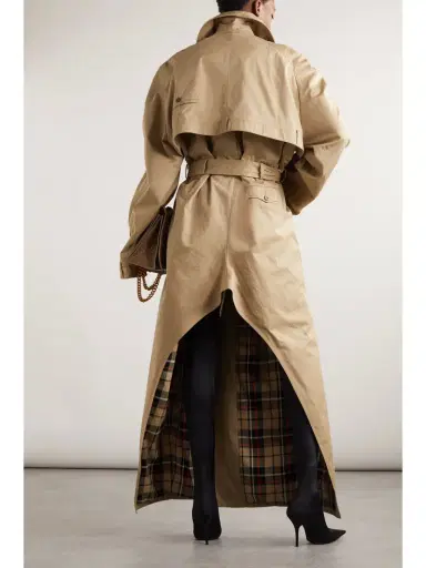 Balenciaga Oversized Asymmetric Cotton-twill Trench Coat | Thumbnail 4 Balenciaga Oversized Asymmetric Cotton-twill Trench Coat | Thumbnail 4