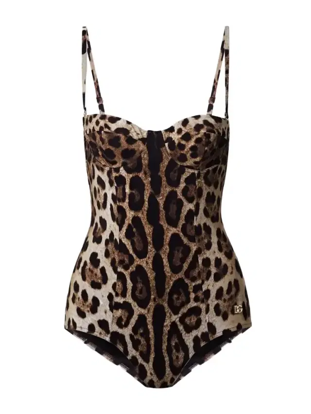 Cutout Leopard-print Underwired Swimsuit