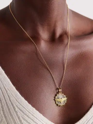 Foundrae Passion Medium 18-karat Yellow And White Gold Diamond Pendant | Thumbnail 2