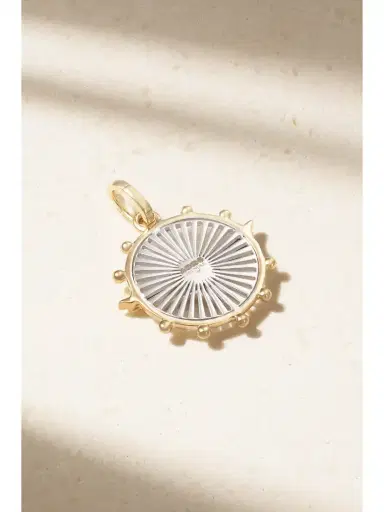 Foundrae Passion Medium 18-karat Yellow And White Gold Diamond Pendant | Thumbnail 3