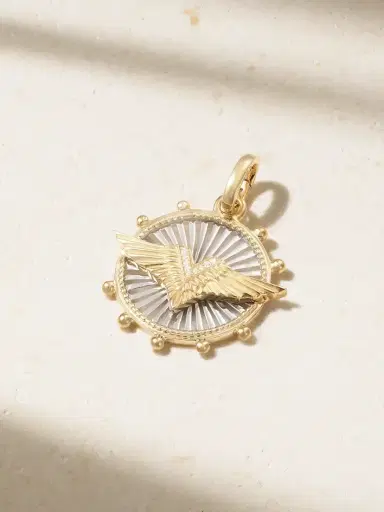 Foundrae Passion Medium 18-karat Yellow And White Gold Diamond Pendant | Thumbnail 1