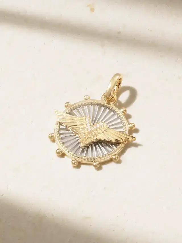 Foundrae Passion Medium 18-karat Yellow And White Gold Diamond Pendant