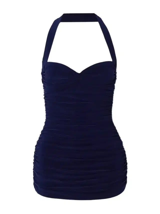 Bill Mio Ruched Halterneck Swimsuit