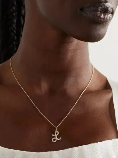Sydney Evan Initial 14-karat Gold Diamond Necklace | Thumbnail 2 Sydney Evan Initial 14-karat Gold Diamond Necklace | Thumbnail 2