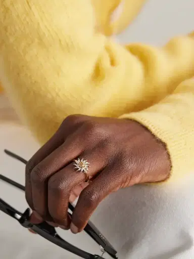 Yvonne Léon Mini Soleil 18-karat Yellow And White Gold, Diamond And Citrine Ring | Thumbnail 2 Yvonne Léon Mini Soleil 18-karat Yellow And White Gold, Diamond And Citrine Ring | Thumbnail 2