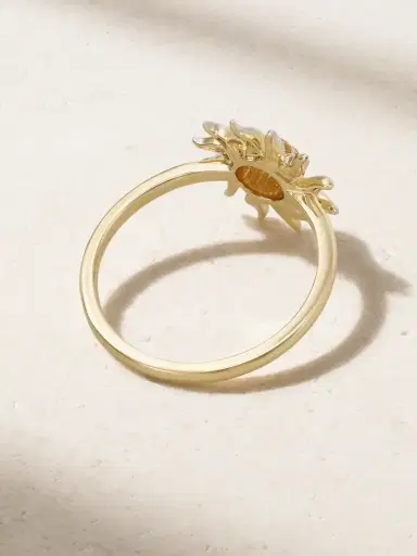 Yvonne Léon Mini Soleil 18-karat Yellow And White Gold, Diamond And Citrine Ring | Thumbnail 3 Yvonne Léon Mini Soleil 18-karat Yellow And White Gold, Diamond And Citrine Ring | Thumbnail 3