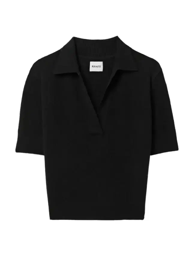Shrunken Jo Cashmere-blend Polo Shirt