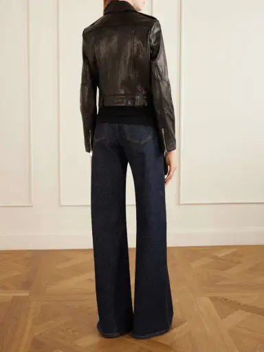 Khaite Cordelia Cropped Leather Jacket | Thumbnail 3 Khaite Cordelia Cropped Leather Jacket | Thumbnail 3