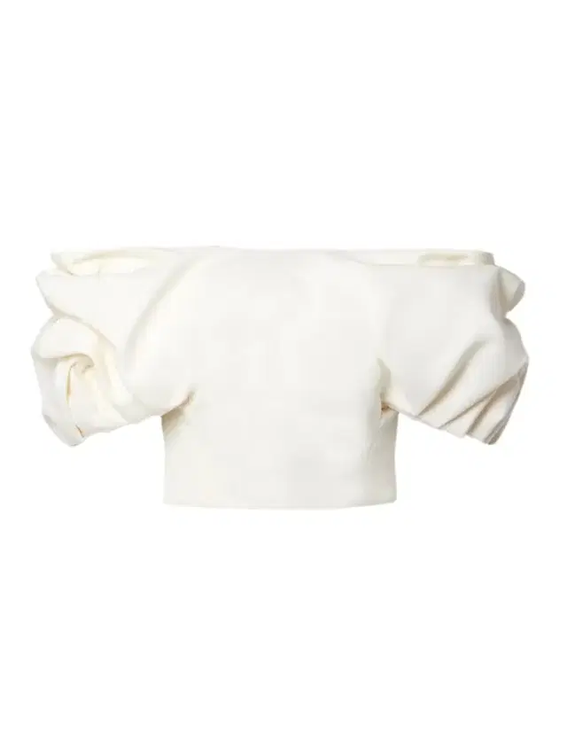 Erwan Cropped Off-the-shoulder Silk And Wool-blend Cady Top