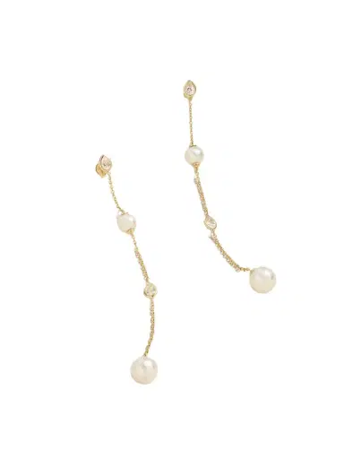 Mizuki 14-karat Gold, Pearl And Diamond Earrings | Thumbnail 1