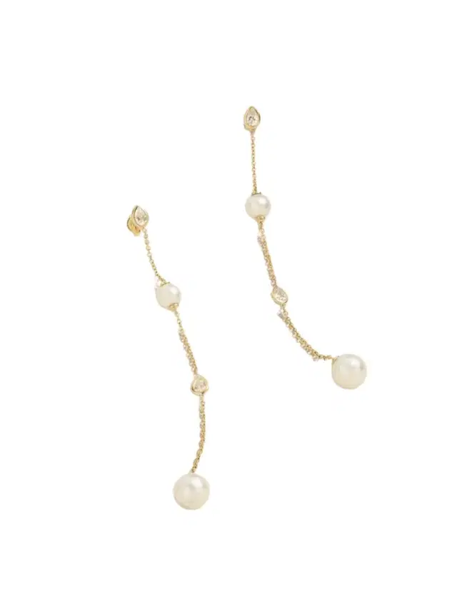 14-karat Gold, Pearl And Diamond Earrings