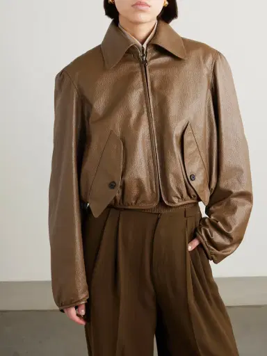 Petar Petrov Hero Cropped Leather Jacket - x large | Thumbnail 3 Petar Petrov Hero Cropped Leather Jacket - x large | Thumbnail 3