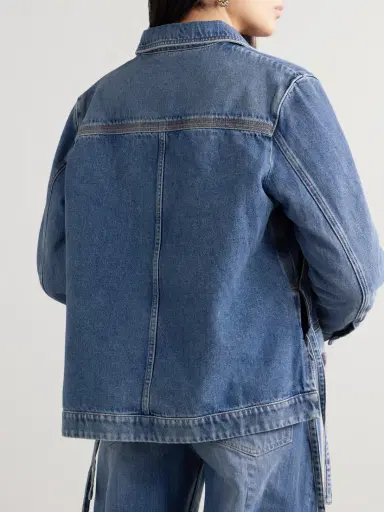 Loewe Leather-trimmed Denim Jacket | Thumbnail 3 Loewe Leather-trimmed Denim Jacket | Thumbnail 3