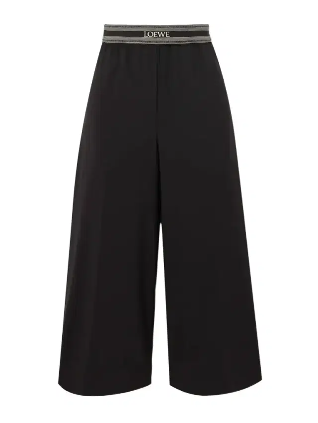 Jacquard-trimmed Wool Culottes