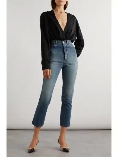 Alaïa Archetypes Hooded Satin-jacquard Bodysuit | Thumbnail 2 Alaïa Archetypes Hooded Satin-jacquard Bodysuit | Thumbnail 2