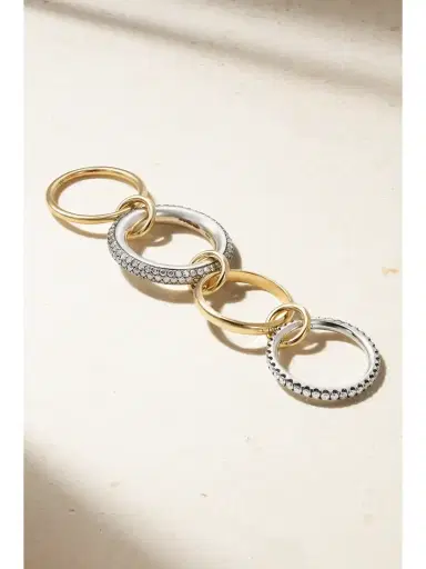 Spinelli Kilcollin Vega 18-karat Gold, Rhodium-plated Sterling Silver And Diamond Ring | Thumbnail 3 Spinelli Kilcollin Vega 18-karat Gold, Rhodium-plated Sterling Silver And Diamond Ring | Thumbnail 3