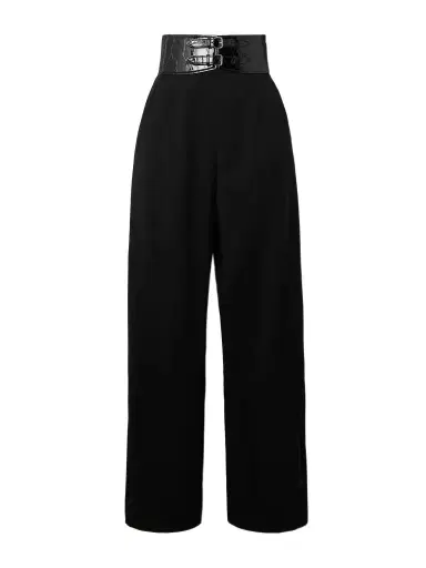 Alaïa Archetypes Belted Wool-blend Gabardine Wide-leg Pants | Thumbnail 1 Alaïa Archetypes Belted Wool-blend Gabardine Wide-leg Pants | Thumbnail 1