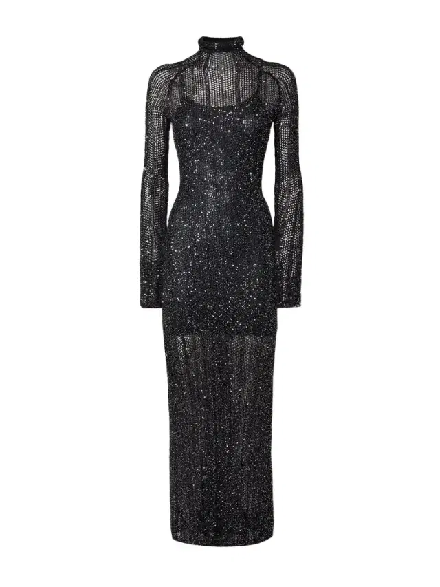 Archetypes Sequined Knitted Maxi Dress