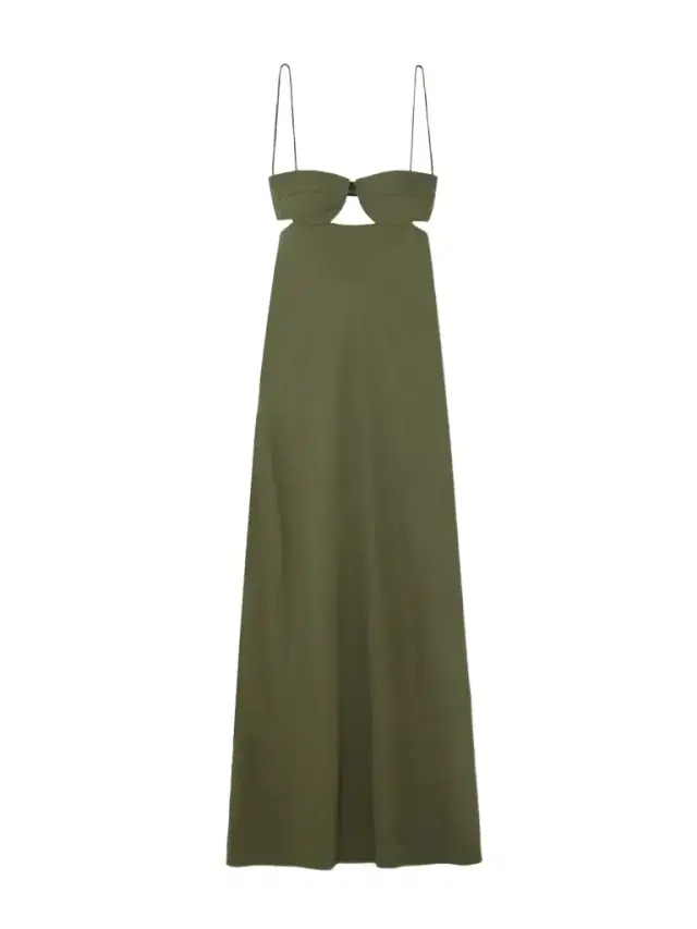 + Net Sustain Resort Cutout Twill Maxi Dress - x large