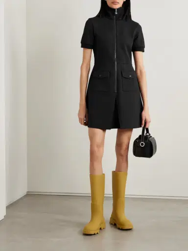 Moncler Cotton-blend Piqué Mini Dress | Thumbnail 2 Moncler Cotton-blend Piqué Mini Dress | Thumbnail 2