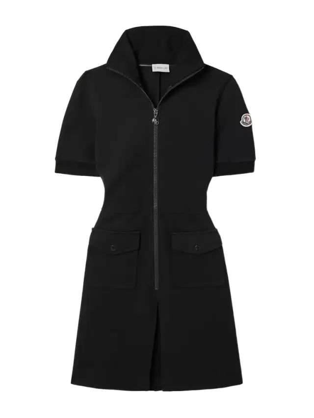 Moncler Cotton-blend Piqué Mini Dress