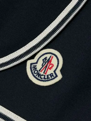 Moncler Appliquéd Striped Cotton-piqué Mini Wrap Skirt | Thumbnail 4