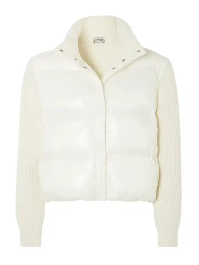 Moncler Ribbed Wool And Quilted Shell Down Hoodie