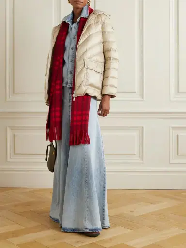 Moncler Argenno Hooded Belted Appliquéd Quilted Shell Down Coat | Thumbnail 2 Moncler Argenno Hooded Belted Appliquéd Quilted Shell Down Coat | Thumbnail 2