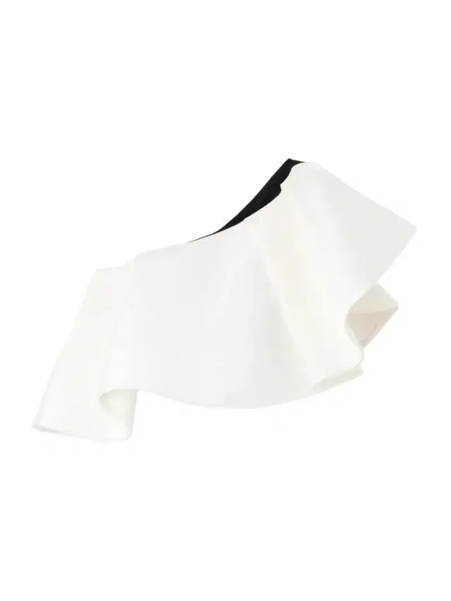 Cropped One-shoulder Ruffled Silk-faille Top