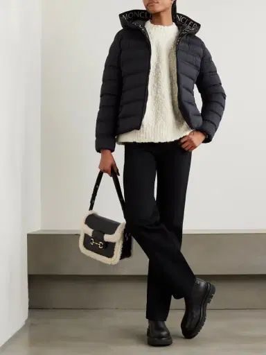 Moncler Appliquéd Webbing-trimmed Quilted Shell Down Jacket | Thumbnail 2