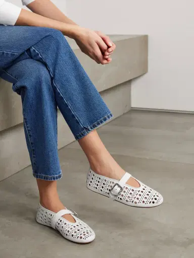 Alaïa Perforated Leather Ballet Flats | Thumbnail 2 Alaïa Perforated Leather Ballet Flats | Thumbnail 2