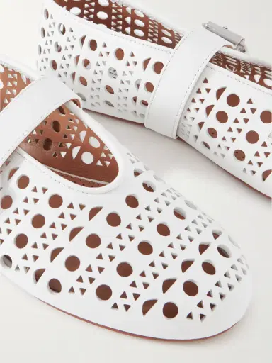 Alaïa Perforated Leather Ballet Flats | Thumbnail 4 Alaïa Perforated Leather Ballet Flats | Thumbnail 4